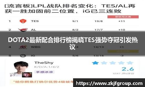 DOTA2最新配合排行榜揭晓TES强势夺冠引发热议
